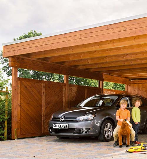 Carports Garagen Holz Carport Variant Douglasie geölt Scheerer HolzLand Beese Unna Dortmund