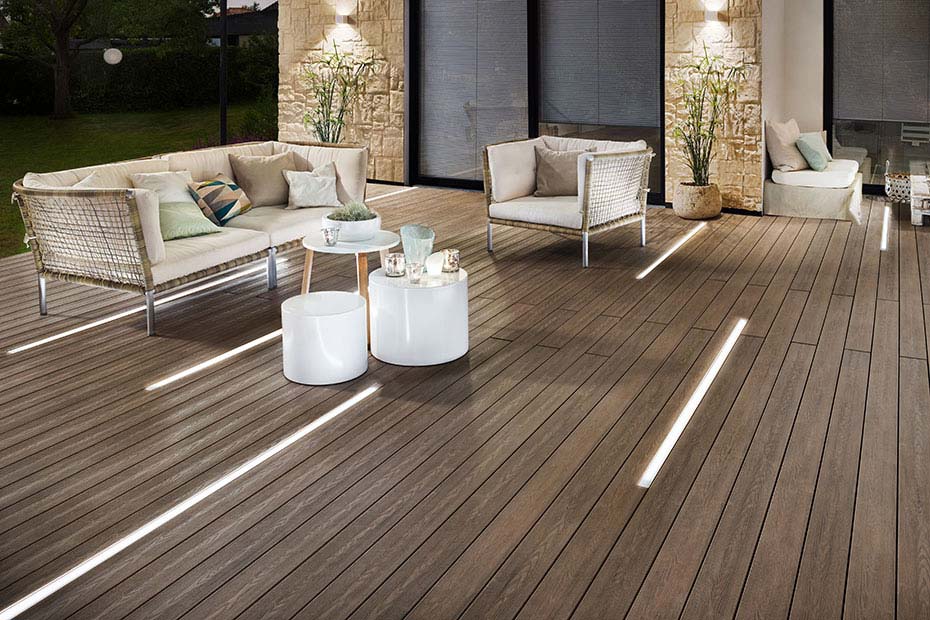 Terrassendiele WPC dunkel bicolor Bruegmann HolzLand Beese Unna Dortmund