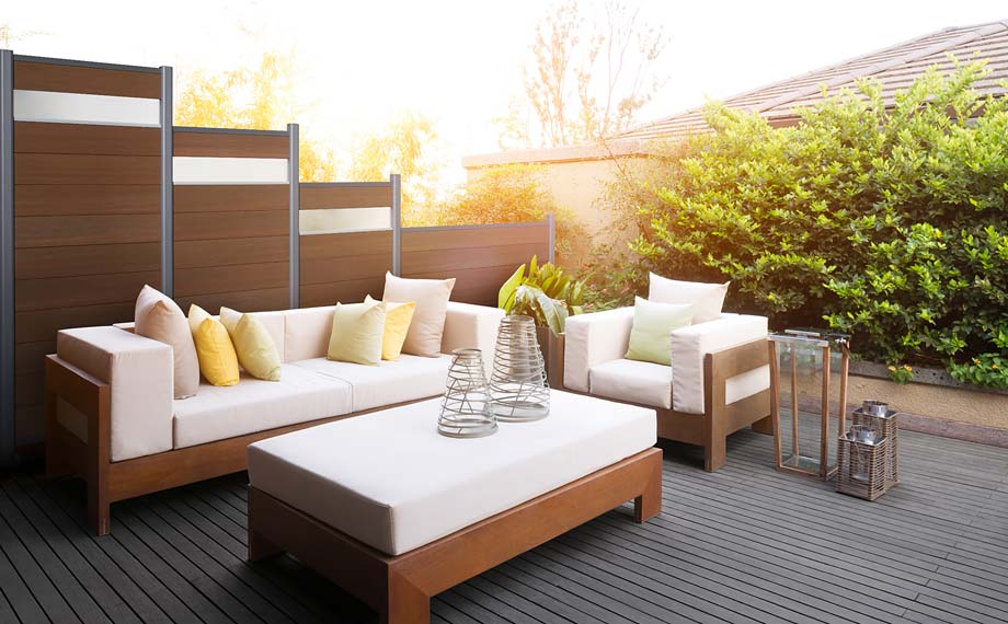 Dachterrasse Gartenmöbel bei HolzLand Beese in Unna bei Dortmund.