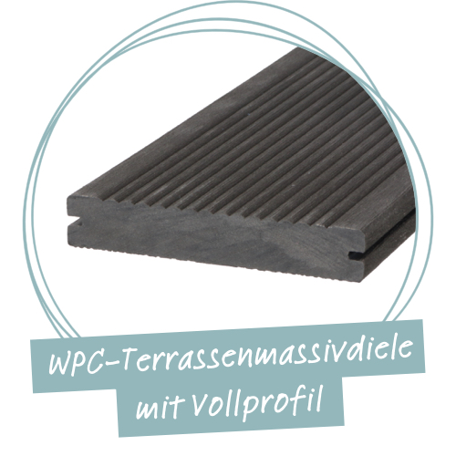 Massive WPC-Terrassendiele mit Vollprofil im Querschnitt | HolzLand Beese, Unna Massive WPC-Terrassendiele mit Vollprofil im Querschnitt | HolzLand Beese, Unna