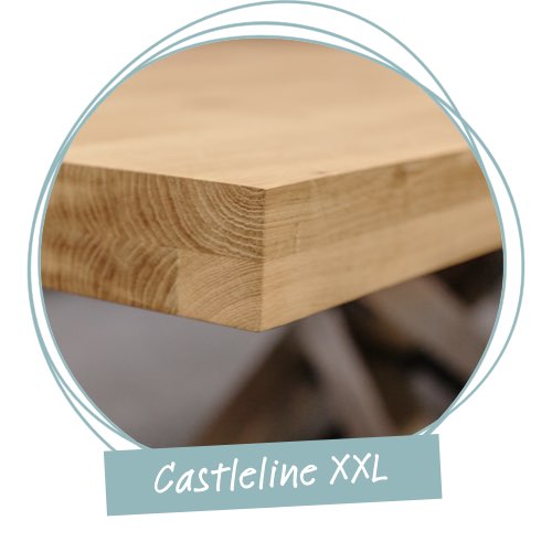 Holztisch mit doppelt hoher Kante bei HolzLand Beese in Unna.