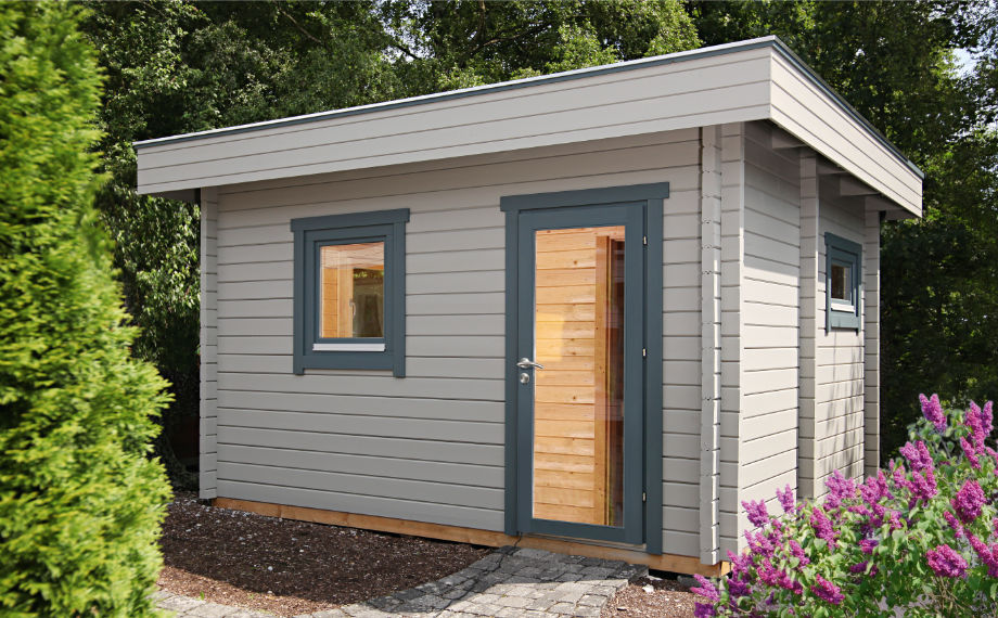 Gartensauna Sarah 4037 mit Vollglastür von HolzLand Beese in Unna