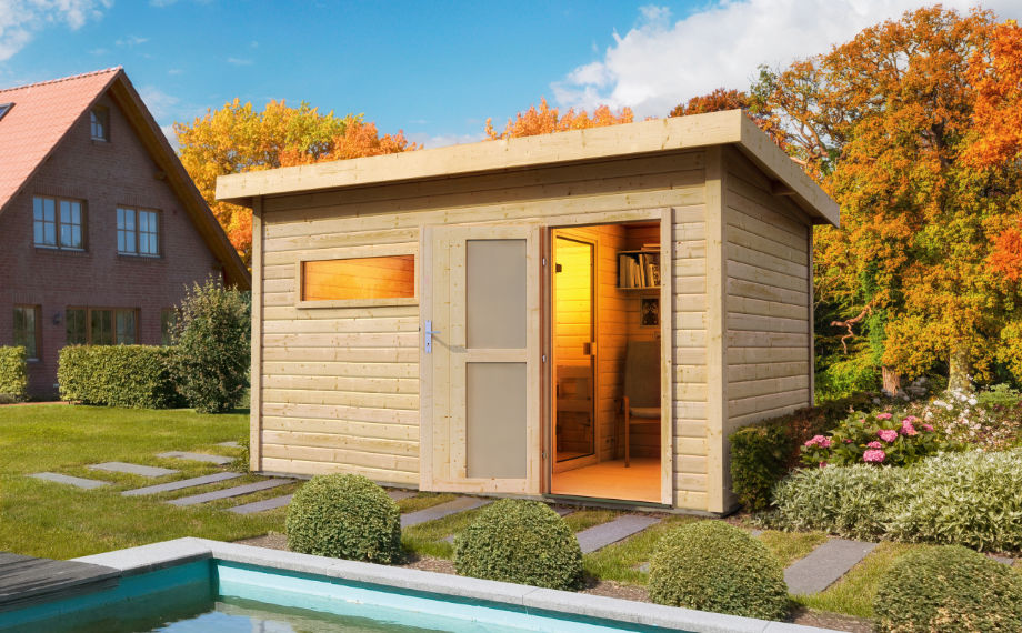 Gartensauna Sigrun 3923 mit Bioofen von HolzLand Beese in Unna