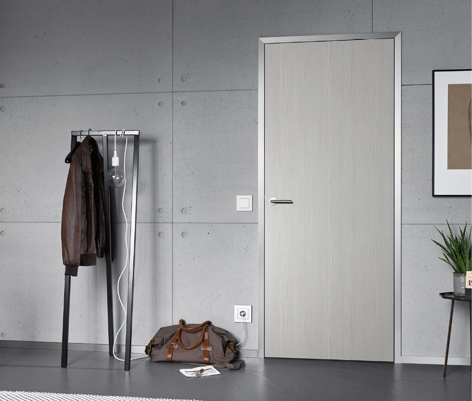 CPL-Tür in Effekt Grau mit Zarge aus Aluminium von HolzLand Beese in Unna