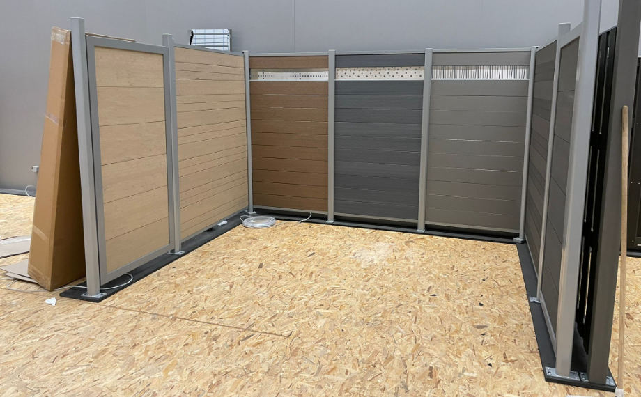 Sichtschutzzaun in der Ausstellung, HolzLand Beese Unna Sichtschutzzaun in der Ausstellung, HolzLand Beese Unna