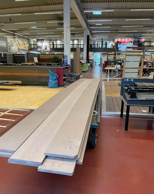 Terrassendielen bei Umbau Ausstellung, HolzLand Beese Unna Terrassendielen bei Umbau Ausstellung, HolzLand Beese Unna