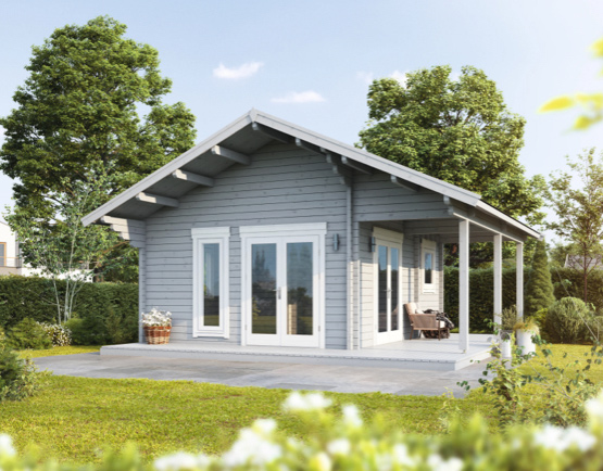 Graues Gartenhaus aus Holz | HolzLand Beese in Unna