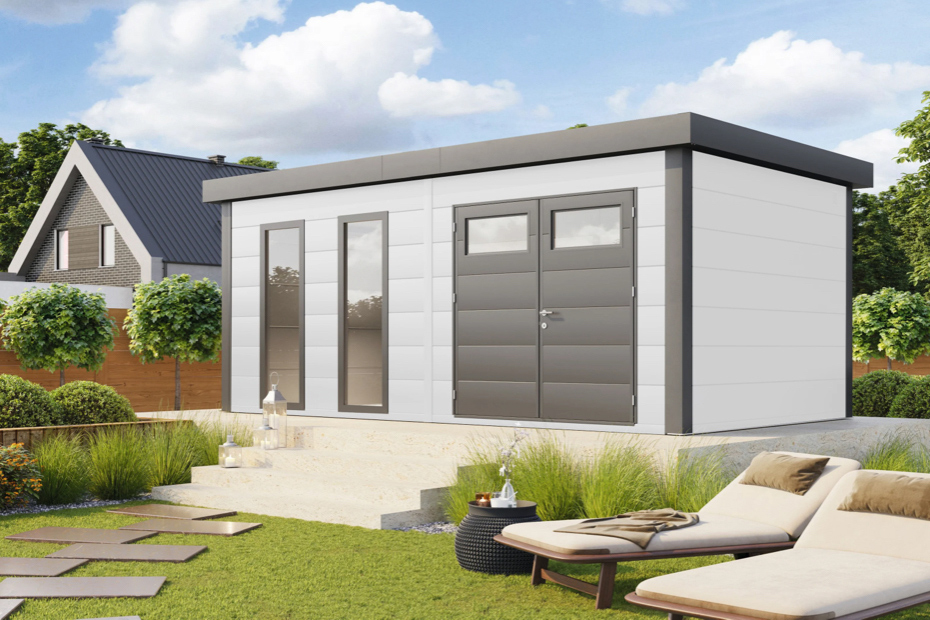 Metall-Gartenhaus in zwei Farben | HolzLand Beese in Unna