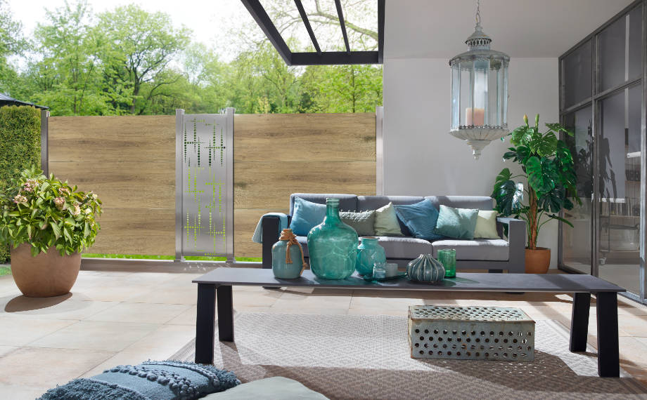 Sichtschutzzaun System Board Keramik XL Holzoptik | HolzLand Beese in Unna