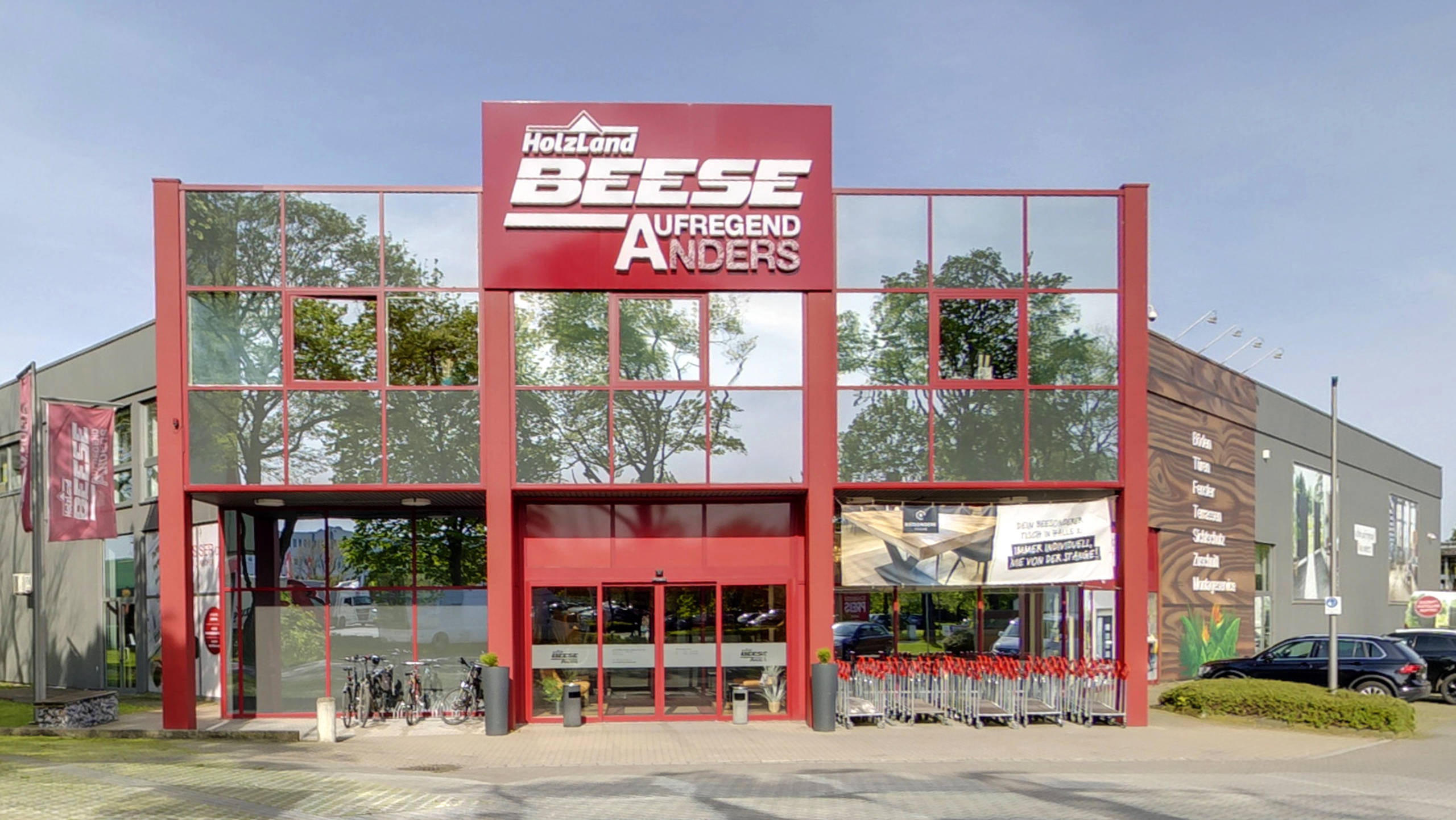 Ausstellung von außen | HolzLand Beese in Unna