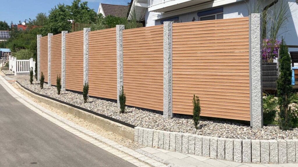 System Rhombus aus Aluminium, Sichtschutzzaun, HolzLand Beese Unna