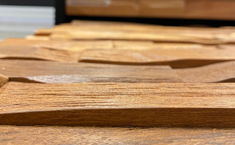 3D-Paneele aus Holz in Nahaufnahme, Frühlingsfest 2023 | HolzLand Beese in Unna