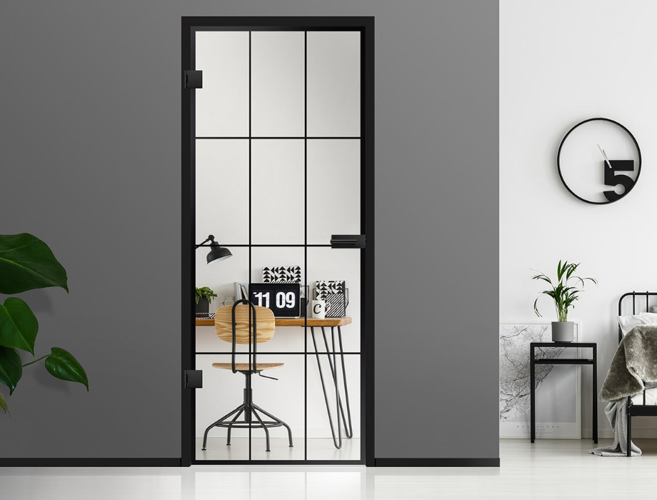 linesPlus-Glastüren, 1-flügelig, schwarze, HolzLand Beese Unna