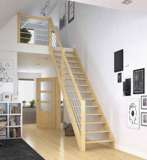Helle gerade Raumspartreppe | Dolle Paris Fichte | HolzLand Beese Unna