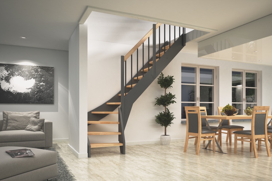 Dunkle Holztreppe Dolle Faro | HolzLand Beese Unna