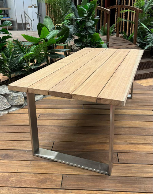 Outdoortisch mit Gestell in U-Form, HolzLand Beese Unna
