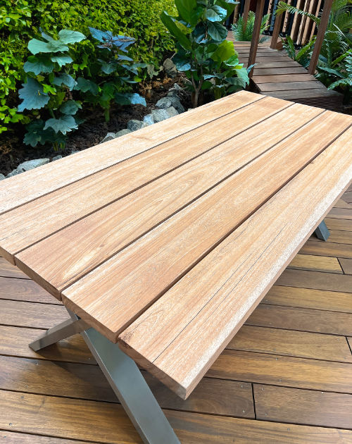 Outdoortisch mit Tischplatte Outdoor Line, HolzLand Beese Unna