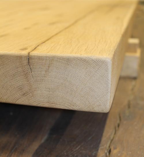 Detailansicht Platte: Couchtisch aus Holz | Referenz | HolzLand Beese
