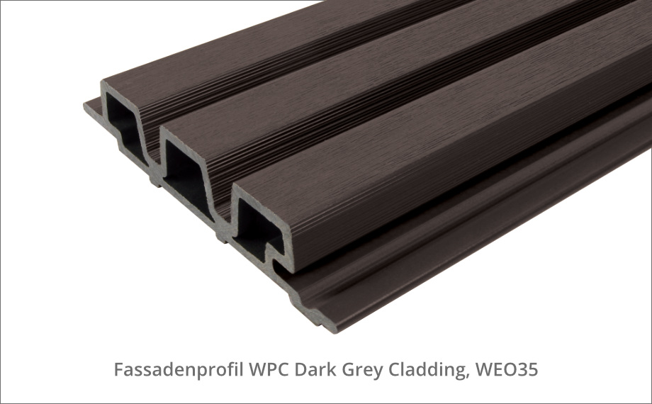 Fassadenprofil WPC Dark Grey Cladding WEO35, HolzLand Beese Unna