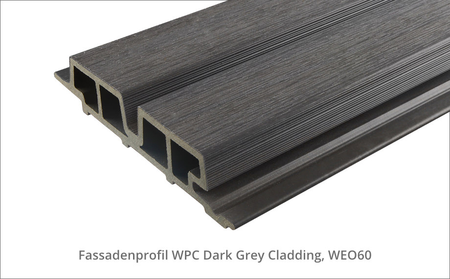 Fassadenprofil WPC Dark Grey Cladding WEO60, HolzLand Beese Unna