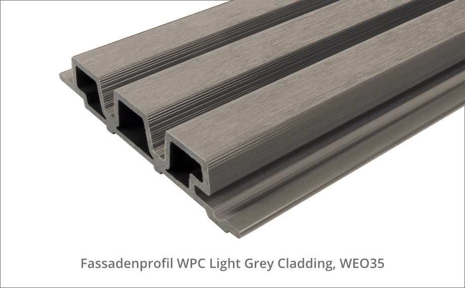 Fassadenprofil WPC Light Grey Cladding WEO35, HolzLand Beese Unna