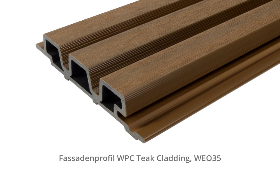 Fassadenprofil WPC Teak Cladding WEO35