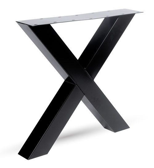 Tischbein X-Form in Schwarz von HolzLand Beese in Unna
