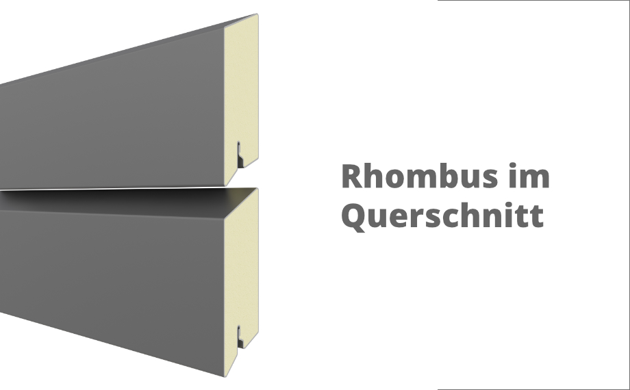 Grafik von Rhombus im Querschnitt / HolzLand Beese Unna
