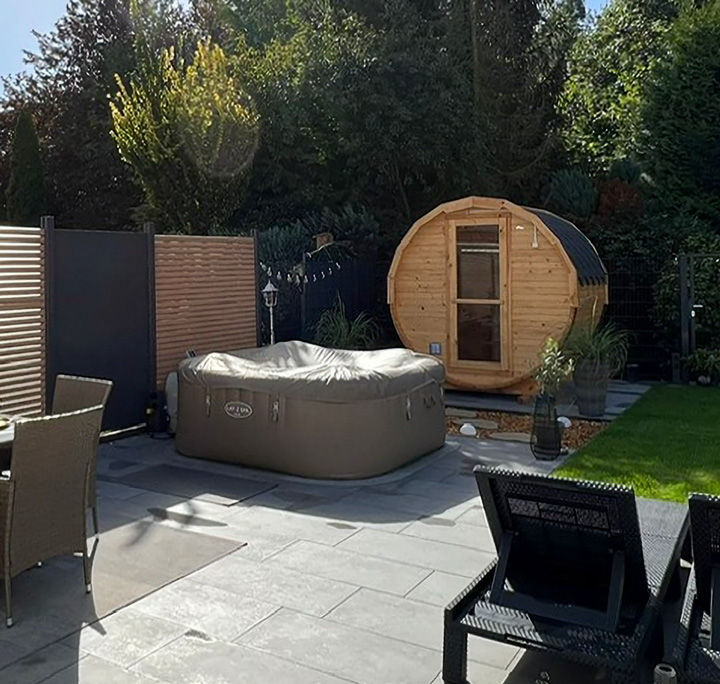 Wellnessbereich im eigenen Garten mit Sauna, HolzLand Beese Unna